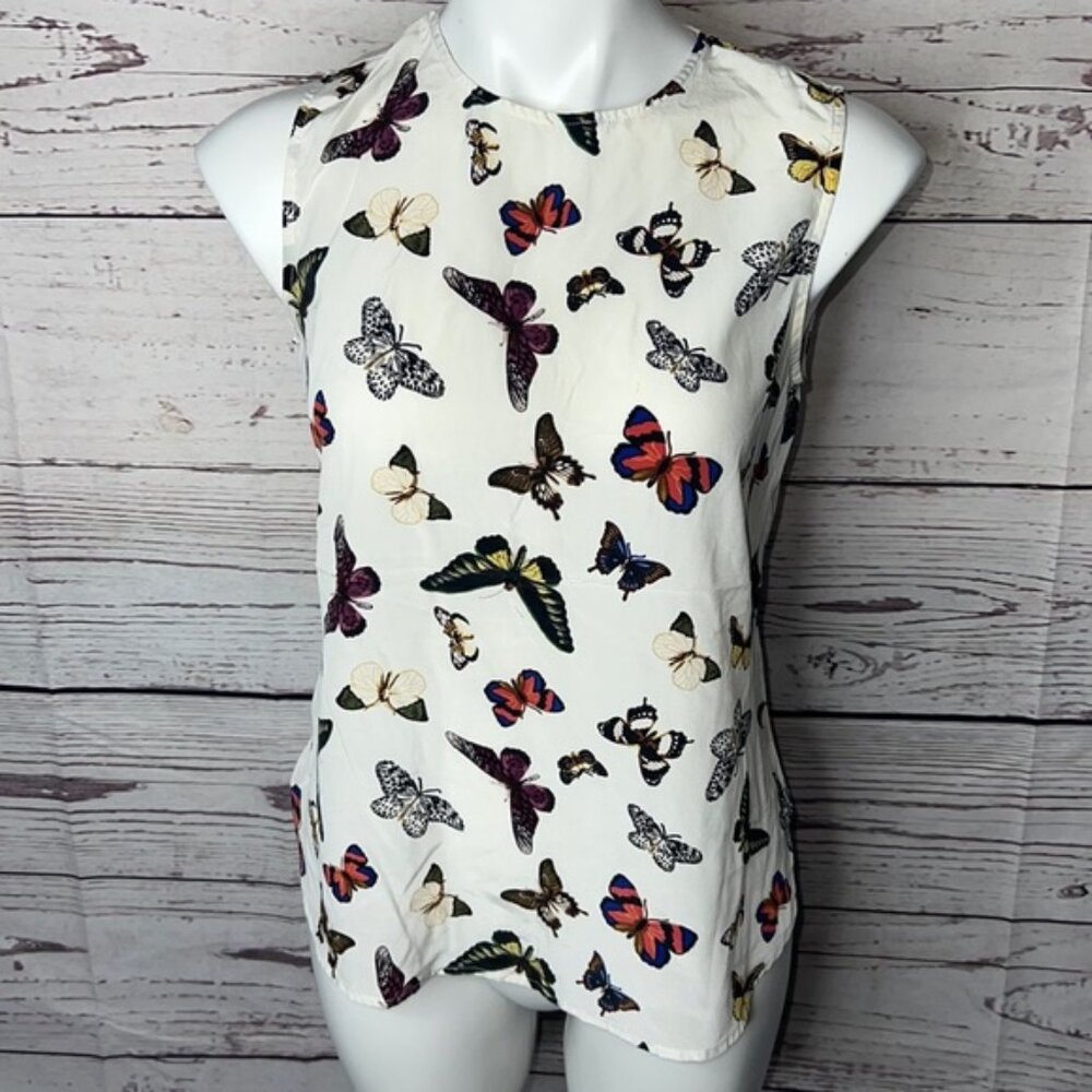 Equipment butterfly silk tank top